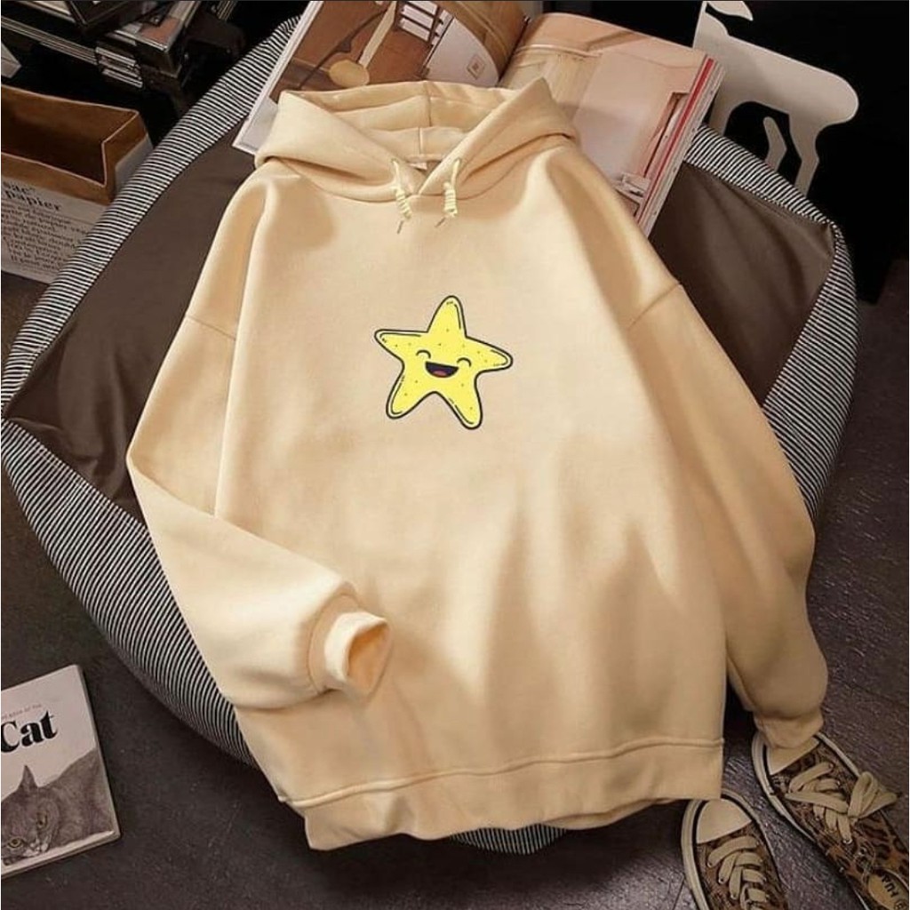 HOODIE WANITA HAPPY STAR / HOODIE WANITA TEBAL