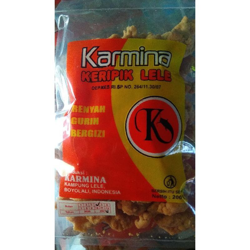 

KERIPIK LELE KARMINA 200gram Daging