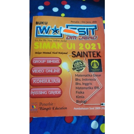 preloved Wangsit 2021 Saintek Simak UI