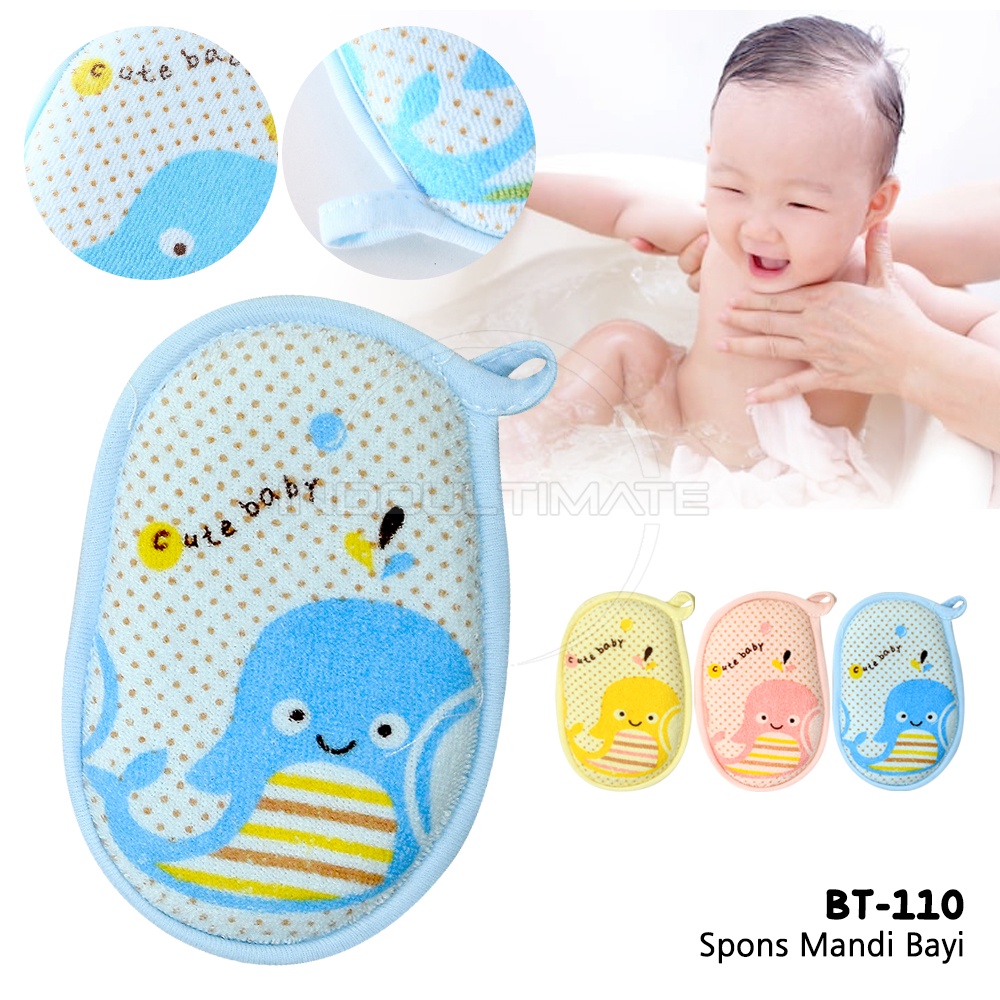 Spons Busa Mandi Anak Bayi Karakter Washlap Mandi BT-110 Sponge Busa Shower Puff Washlap