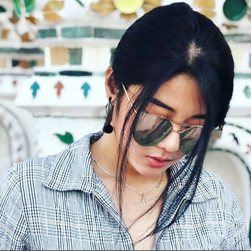 Kalung titanium huruf inisial anti karat rantai belut wanita necklace emas korea aksesoris fashion