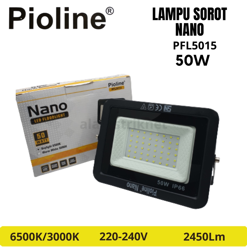 LAMPU SOROT LED SMD PIOLINE 50W - 200W FLOOD LIGHT 30 WATT TEMBAK OUTDOOR Pioline 50Watt