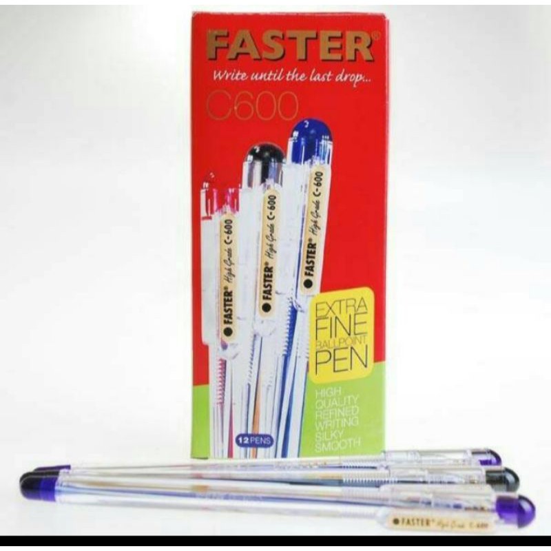 

PULPEN BALLPOINT FASTER C 600 HITAM GROSIR TERMURAH .