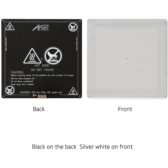 Original Anet A8 PLUS Aluminium Heated Bed Hotbed Heatbed 300x300 mm