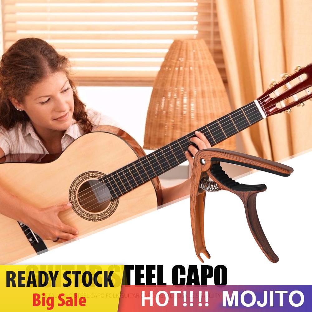 Capo Gitar Folk Motif Serat Kayu Quick Change