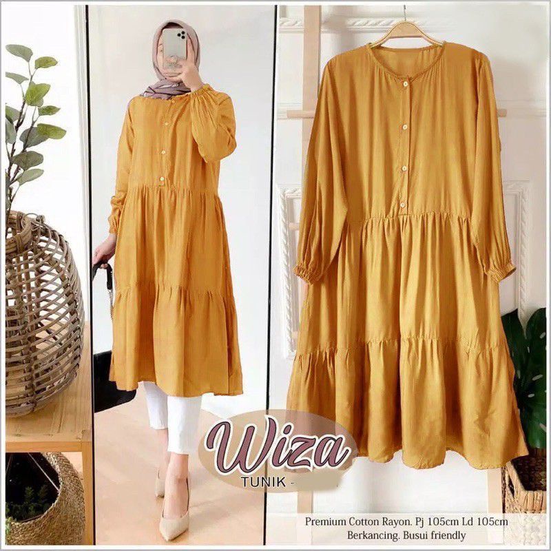 WIZA tunik Terbaru polos (Rayon premium)