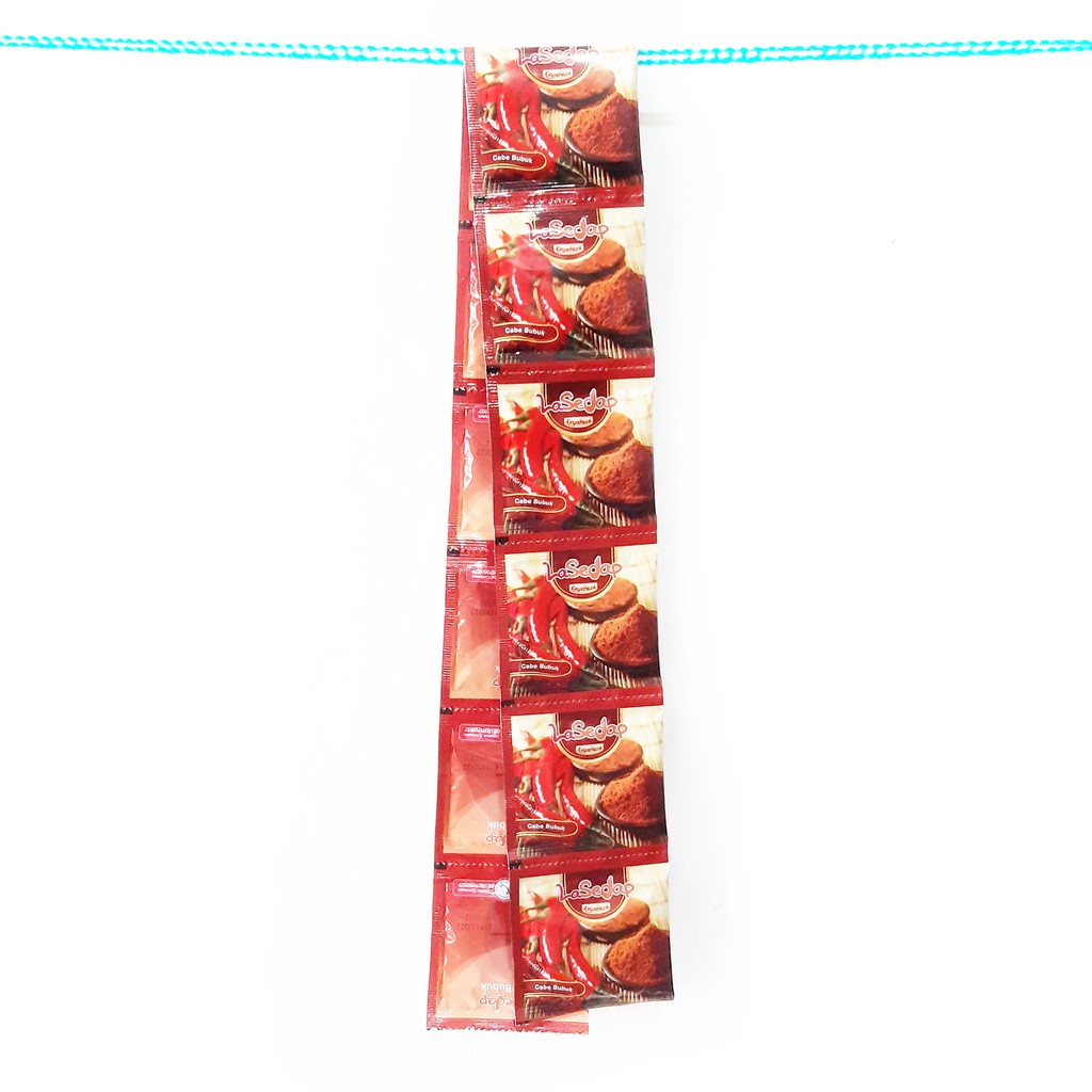 

Cabai/ Cabe Bubuk LaSedap 1renceng = 12pcs @4gram bumbudapurbintang