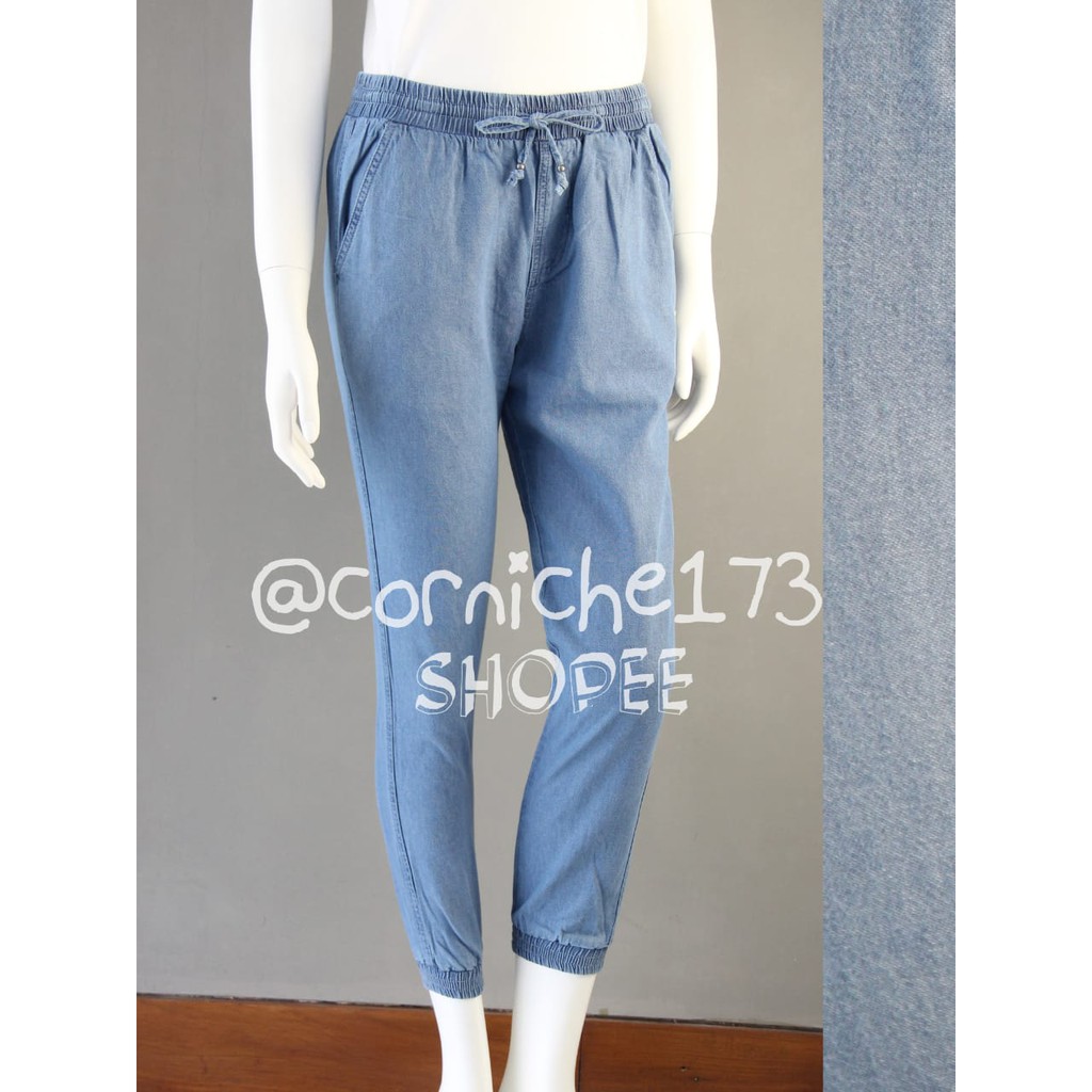 Corniche Jogger Denim Pants Blue - TF90182