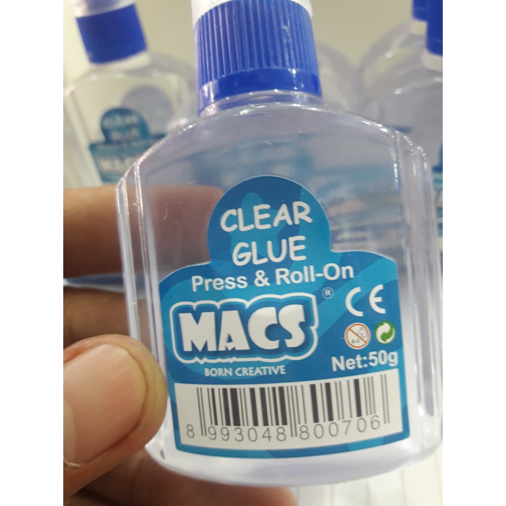 

Lem cair merk MACS 50g / lem kertas cair murah / Glue cair MACS 50 g press dan roll on