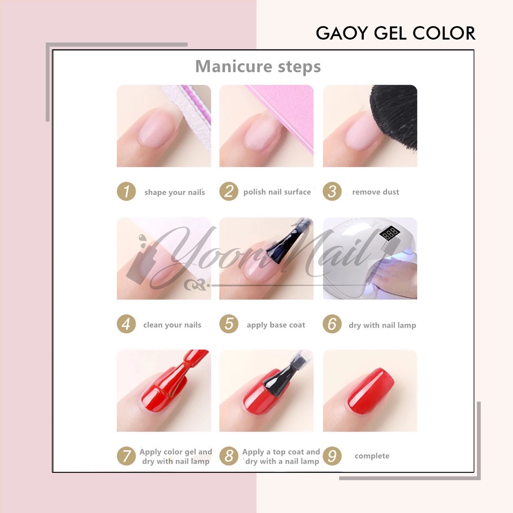 Gaoy color (E001-E036) gel polish light luxury series nail art gel kutek gel warna