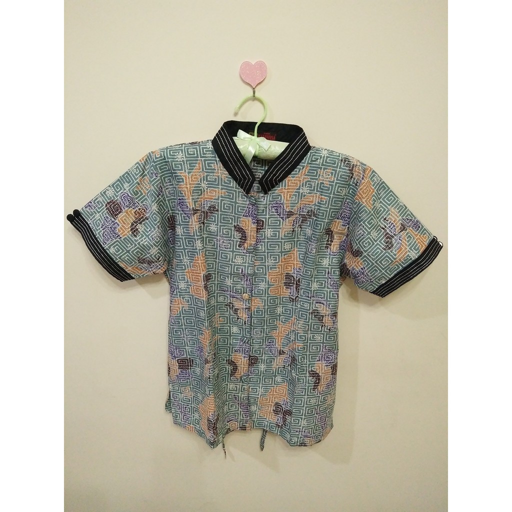 Kemeja Batik Wanita/Baju Kerja/Atasan - Blouse Kerah Shanghai B3026