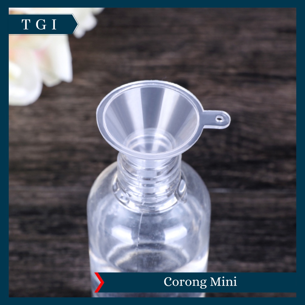 TGI - FUNNEL CORONG MINI PLASTIK TRANSPARAN UNTUK BOTOL PARFUM MINYAK ESSENTIAL PARFUME | CORONG MINI KECIL PLASTIC E-LIQUID ESSENTIAL OIL AIR MINYAK PARFUM PLASTIK