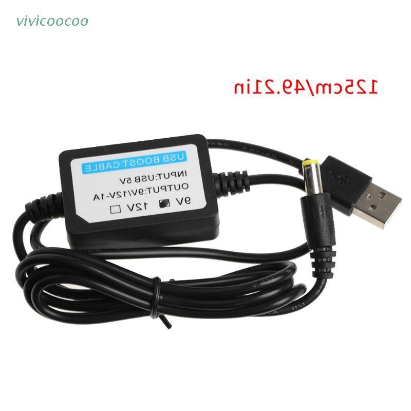 Vivi Kabel Adapter Konverter Power Supply Usb 5v Ke 9v 5.5x2.1mm Male Untuk Router Wifi 9v