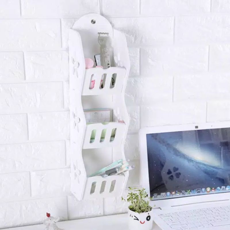 Rak Kosmetik Gantung Shabby/ Rak Dinding Shabby/ Rak Gantung 3 Susun Shabby/ Rak Minimalis Shabby