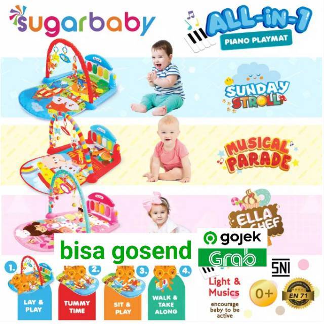 Sugarbaby Sugar Baby All in 1 Piano Playmat alas main bayi