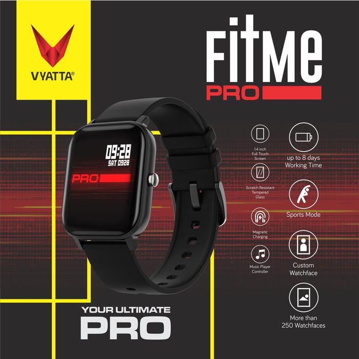 VYATTA Fitme Pro Smartwatch - Custom Watch Face, Full ...