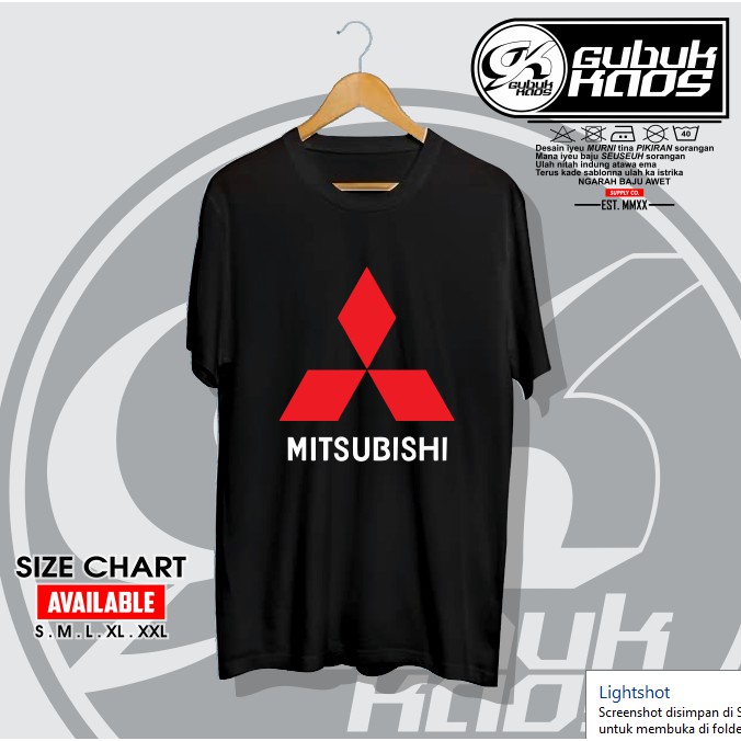 BAJU KAOS LOGO MERK MITSUBISHI LOGO MERK TERKENAL MURAH - GUBUK.KAOS