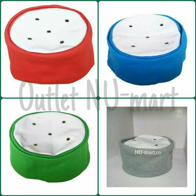 Peci Songkok Kopiah Topi Maiyah Cak Nun - Warna Atas Putih - Aneka Warna Nusantara