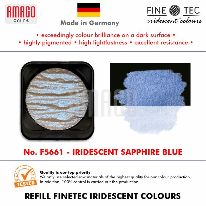 FINETEC - Iridescent Watercolour - F5661 Sapphire Blue - 30mm