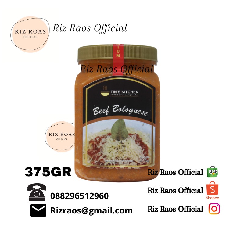 

BUMBU SAUS BEEF BOLOGNESE & CHICKEN / BUMBU RICA HIJAU DAN MERAH / BUMBU TIN'S KITCHEN REGULER 375GR