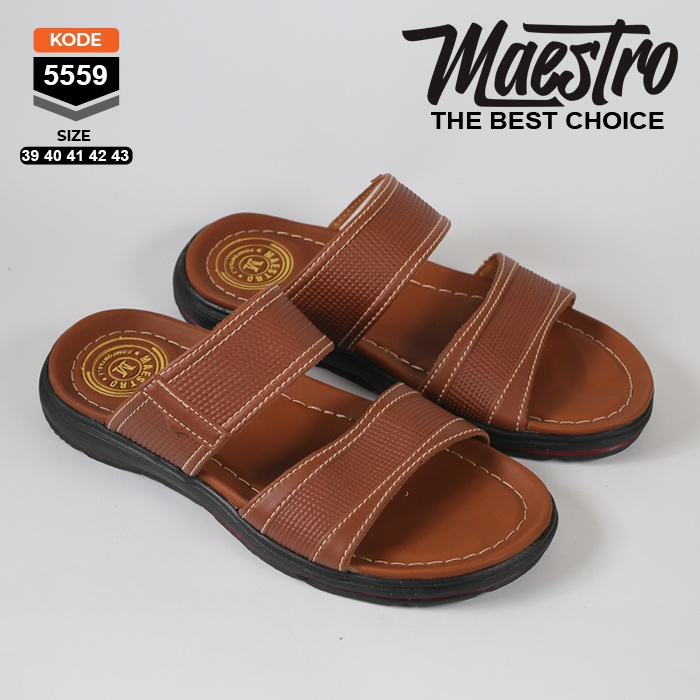 Sandal pria terbaru kekinian sendal slide cowok slop laki laki casual karet kulit dewasa selop simpel murah