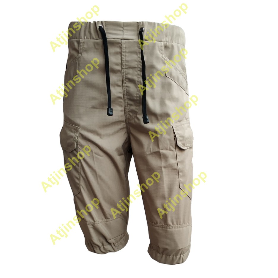 Celana JOGER Tactical Pendek 3/4 PDL Kargo Short Pants [KREM - ABU- HITAM-BIRU]