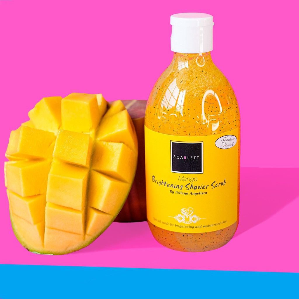 Scarlett Whitening Shower Scrub Mango | Shopee Indonesia