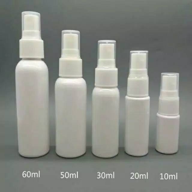 BOTOL SPRAY PUTIH 20ML 30ML 60ML 100ML 250ML | Sprey Santinizer | Wadah Kosong Serum Toner Parfum