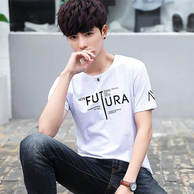 Kaos Korea Spandex Distro Lengan Pendek Slimfit