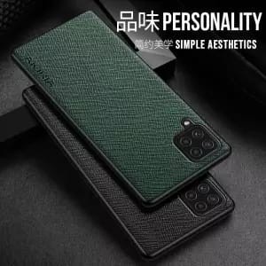 SAMSUNG GALAXY M23 M33 M53 5G M62 M52 5G M32 M22 SOFT CASE CANVAS CROSS PATTERN