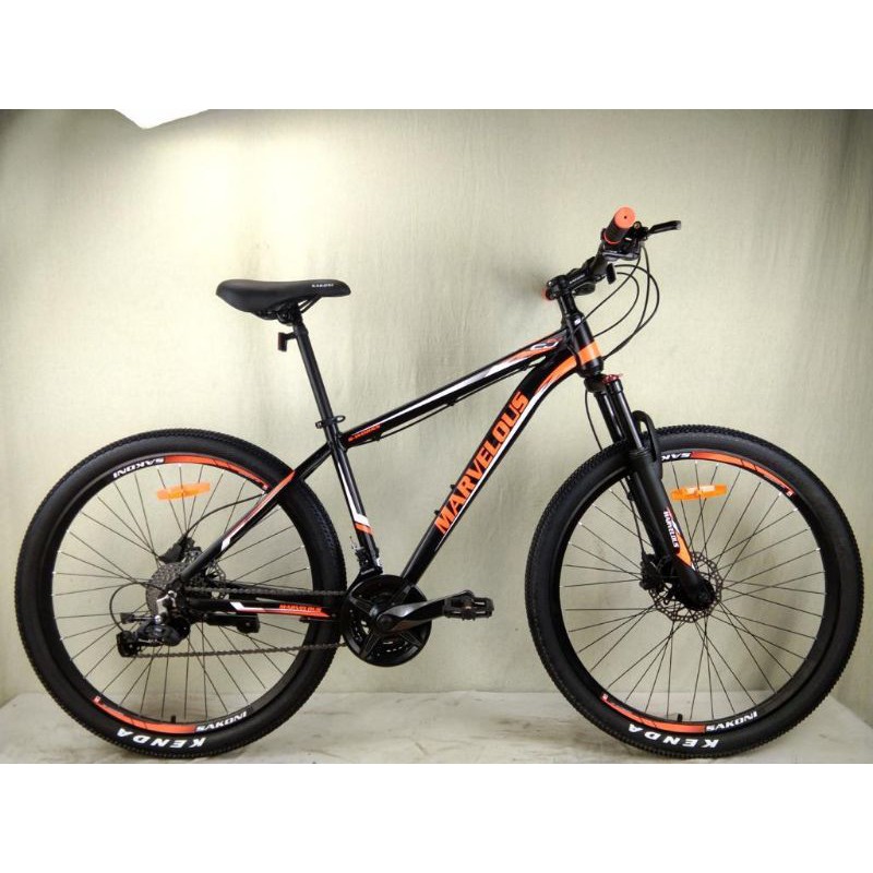 Sepeda Gunung MTB 24 inch Sakoni Marvelous Frame Hi-ten murah 3x7 speed remaja