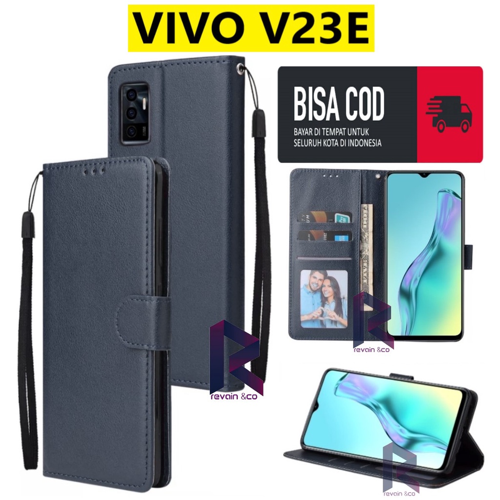 CASE VIVO V23E FLIP WALLET LEATHER KULIT PREMIUM SARUNG BUKA TUTUP FLIP CASE VIVO V23E