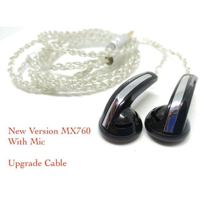 Elektronik - Audio - Headset Diy Sennheiser Mx760 Black + Mic  Superbass Beautiful Sound Earphone