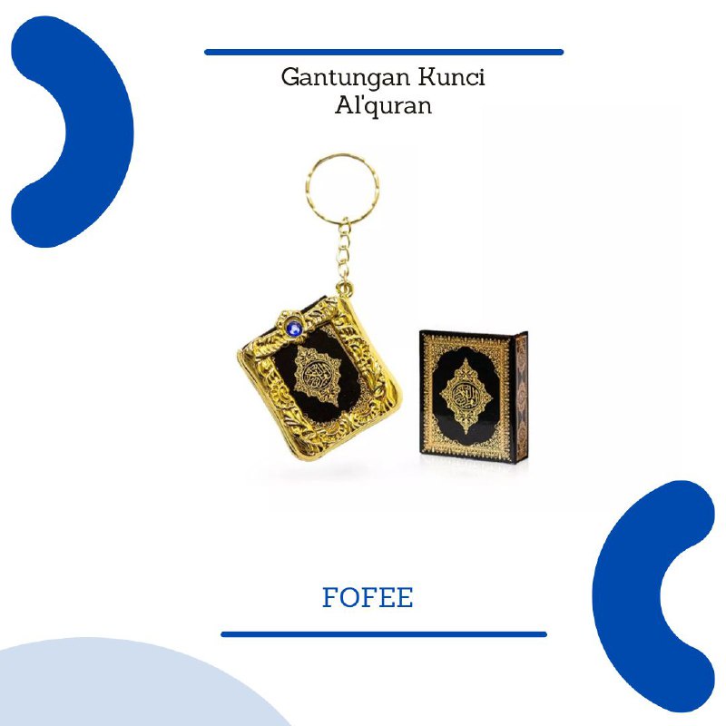 [IMPORT] - Gantungan Kunci Al Quran Mini Souvenir FREE PLASTIK + KAWAT