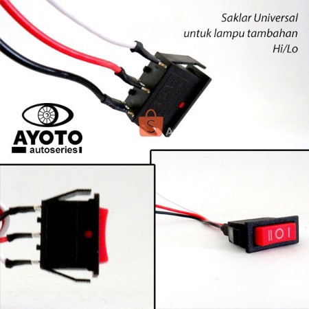 Saklar On Off Lampu Motor Universal 1 SET Sama Kabel AYOTO S03