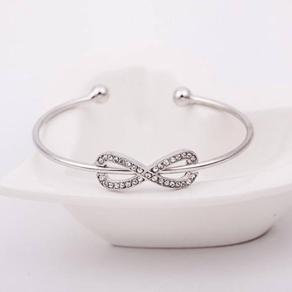 OILA gelang infinite diamond simple open bracelet (3E4) jge080