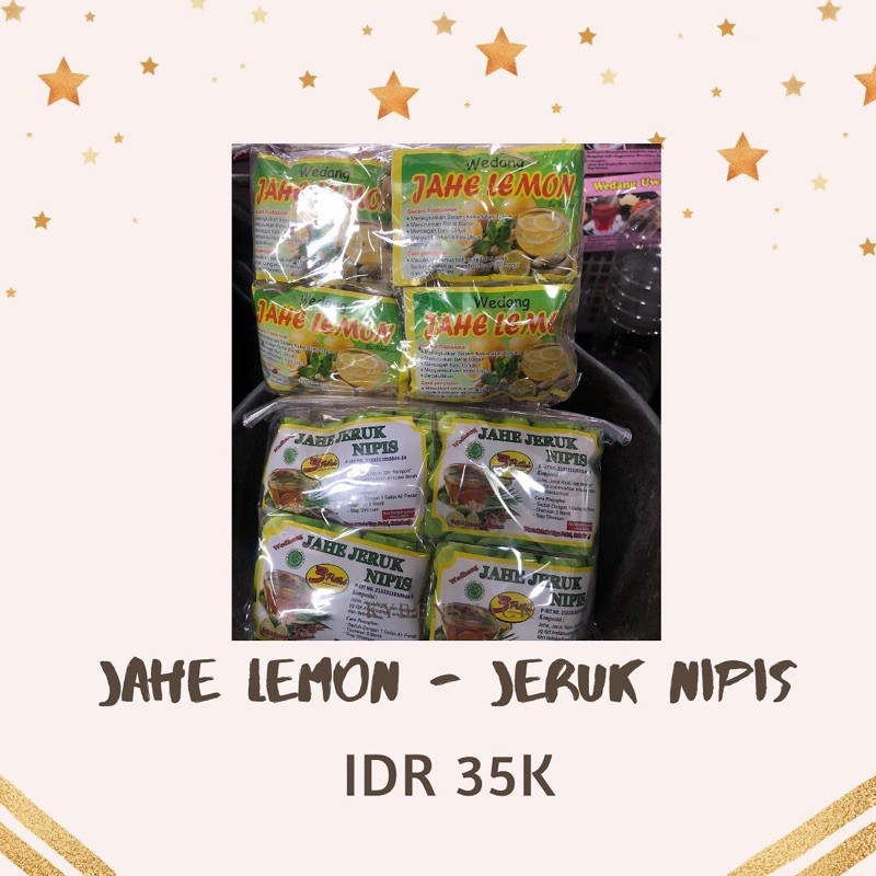 

JAHE LEMON - JERUK NIPIS