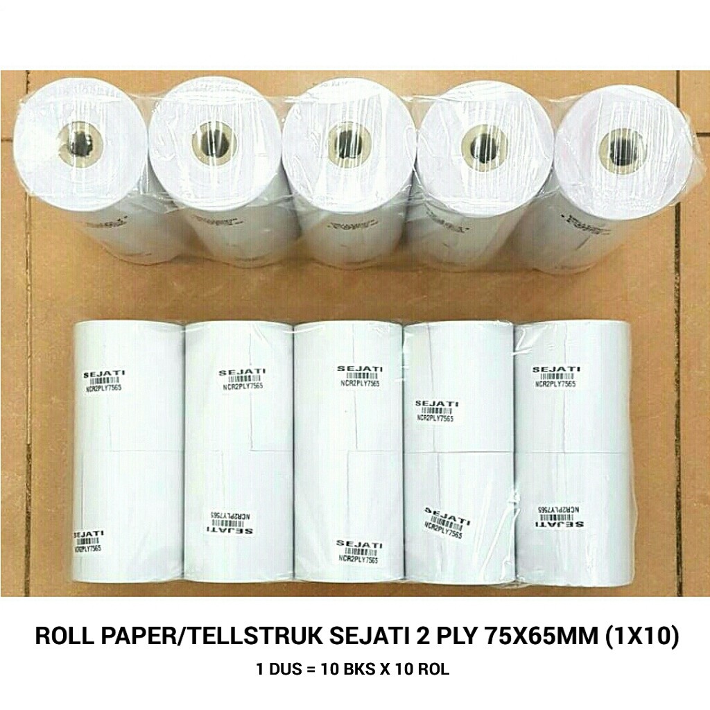 

Kertas Struk Sejati 2 Ply/Roll Paper/Tellstruk/Kertas Kasir