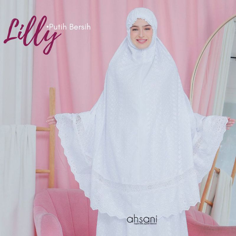 Lilly Mukena Katun Paris Ori By Ahsani Mukena Nyaman Adem Mukena Premium Mukena Ahsani Mukena Bordir