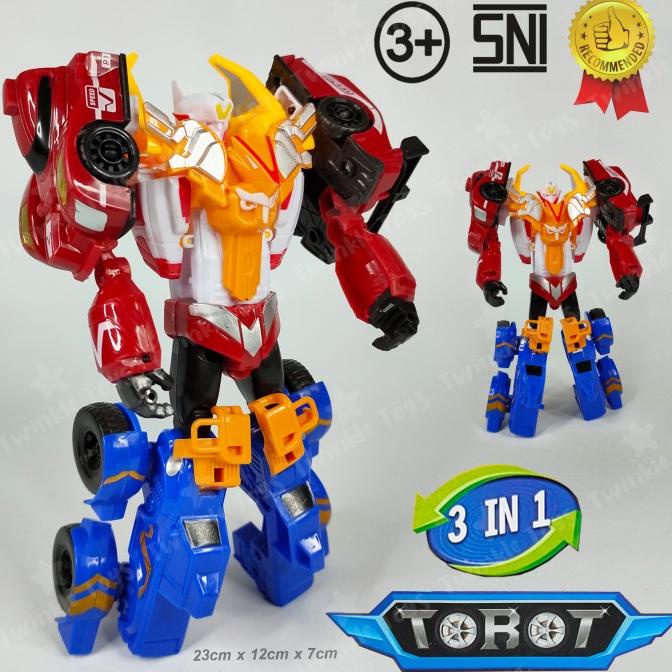 Mainan Anak Laki Robot Tobot Tritan 3 in 1 Twinkle Toys