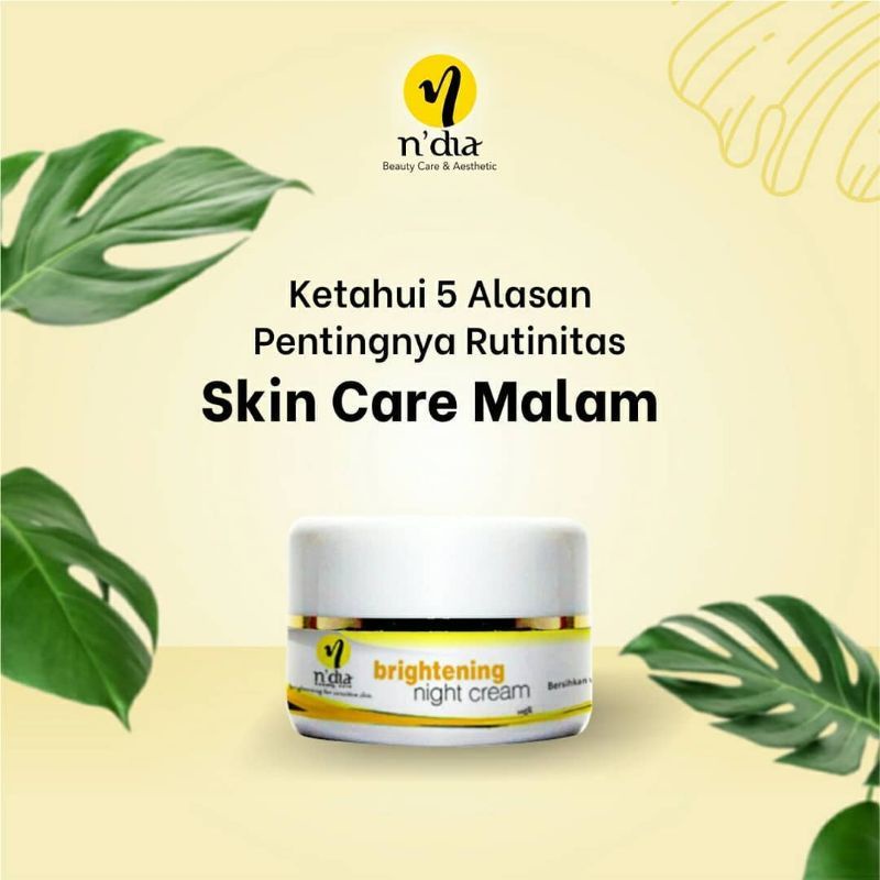 Night cream brightening nbc / cream malam brightening nbc / cream wajah bpom / nbc skincare / ndia b