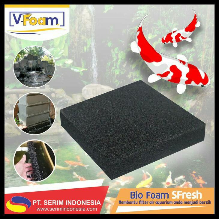 Kapas Busa Bio Foam Filter Aquarium Aquascape Ukuran 25x10x5 Cm