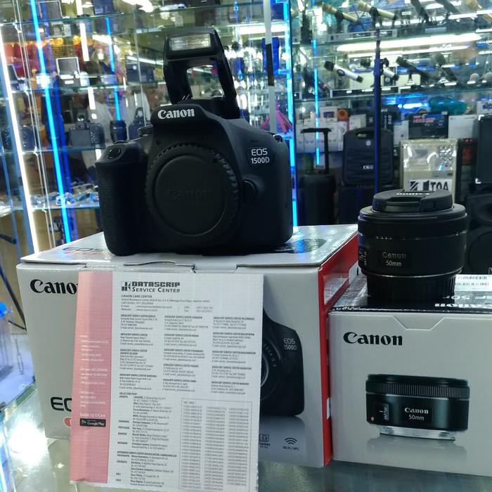 "KD" CANON EOS 1500D BODY ONLY WIFI+ LENSA CANON 50MM STM RESMI CANON