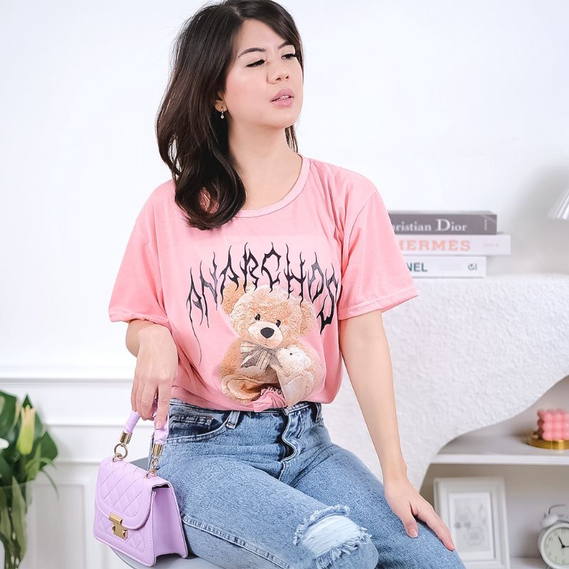 Kaos Oversize Wanita Anarchos Bahan PE Rayon Fit XL(AB)