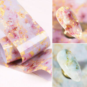 Marble Nail Art Foil Transfer Stickers 3D Nails Decoration Transfer Sticker