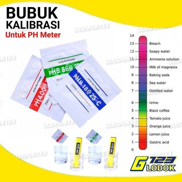 Bubuk Kalibrasi PH Meter Serbuk Kalibrasi Asam Basa Buffer Powder