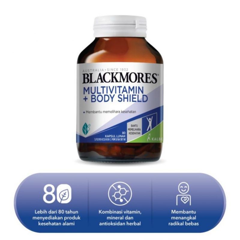 Blackmores Multivitamin + Body Shield 80Kapsul