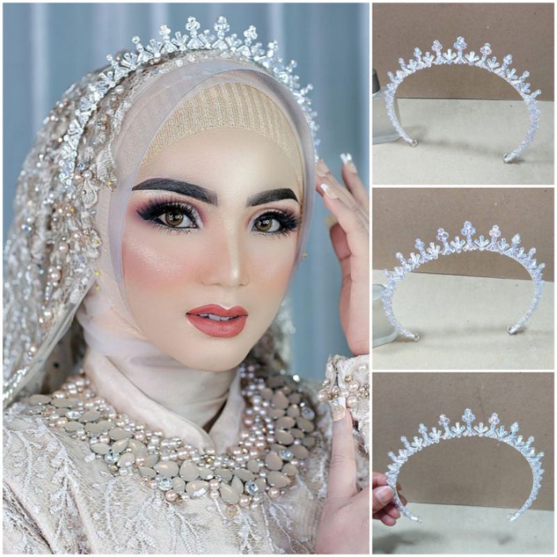 Mahkota zircon murah memanjang sampai telinga