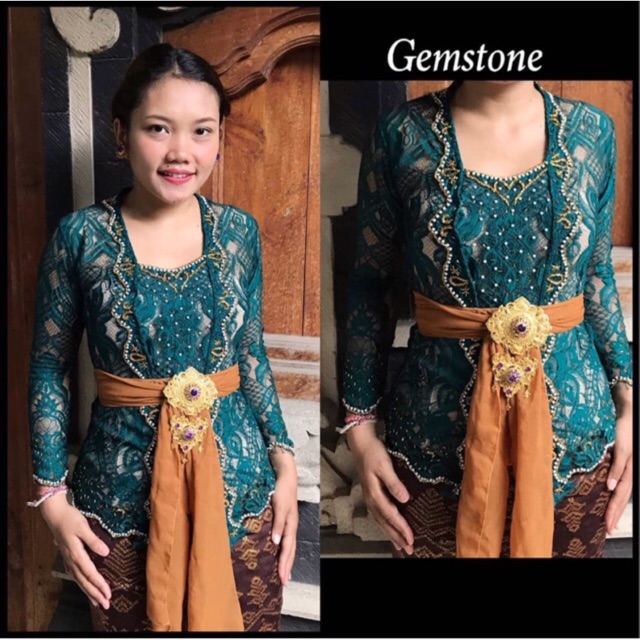Kebaya bali brokat semi perancis payet mutiara kebaya Kebaya bali brokat semi perancis payet mutiara kebaya