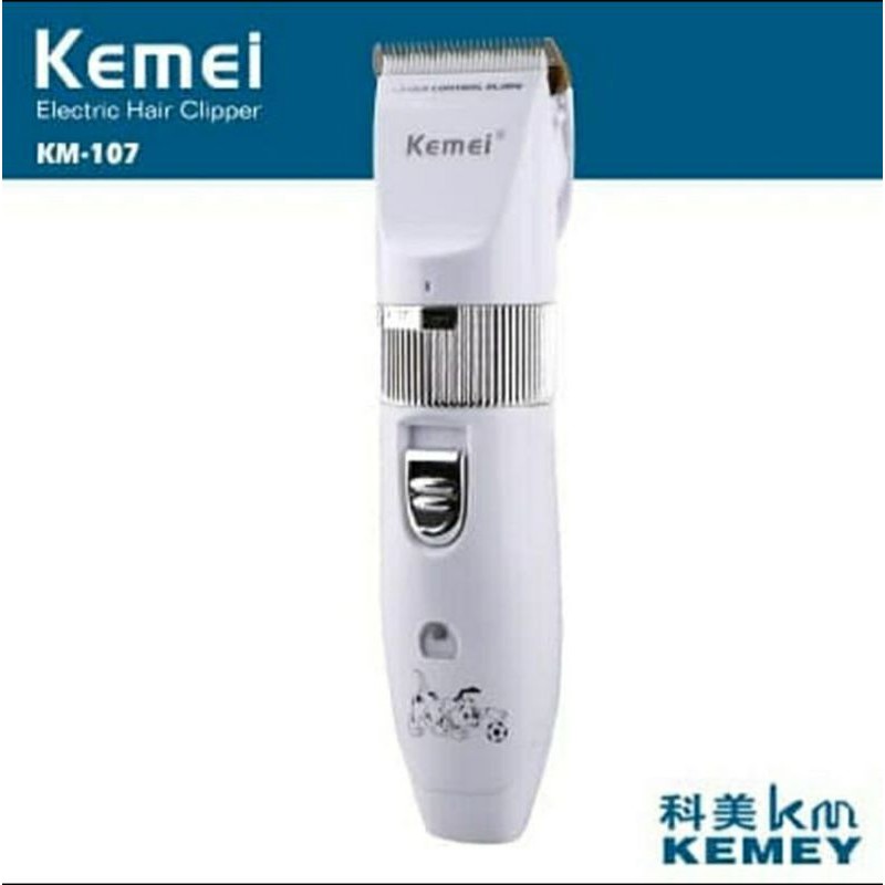 Alat Cukur Bulu Hewan Kucing Anjing Pet Clipper Rechargeable Kemei 107 // Mesin Cukur Hewan